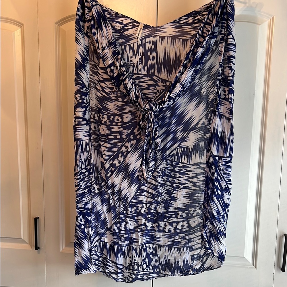 Michael Stars Blue and White Swim Sarong